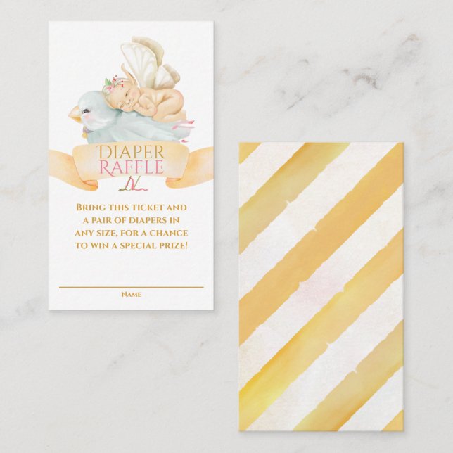 Cartão De Visita Bilhete de Fralda de Bebê e de Aves (Frente/Verso)