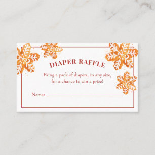 Cartão De Visita Bilhete de Fralda de Biscoito de Natal Raffle