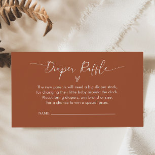 Cartão De Visita Bilhete de Fralda Rústica Simples