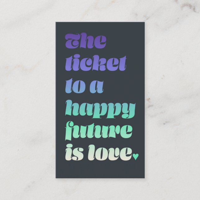 Cartão De Visita Bilhete para o Amor  (Frente)