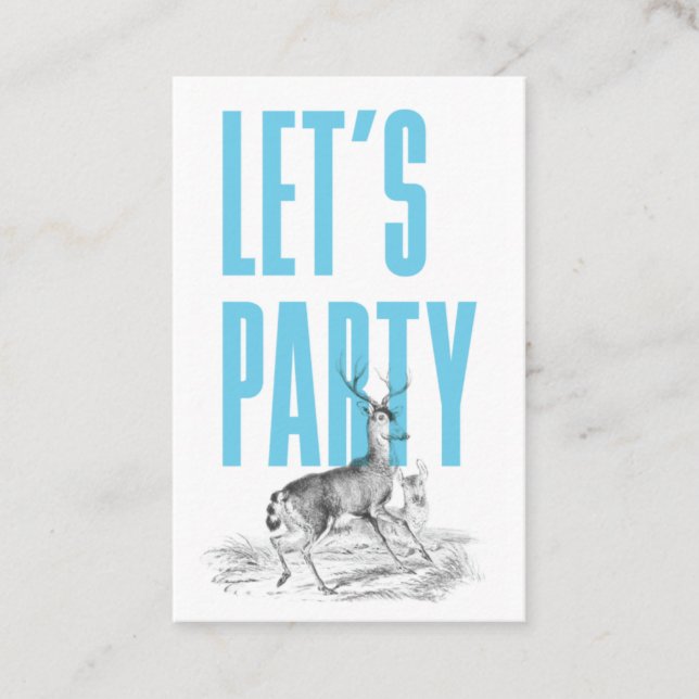 Cartão De Visita Bilhete Vintage Deer (Frente)