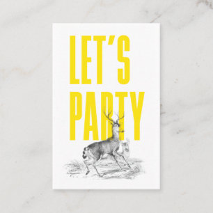 Cartão De Visita Bilhete Vintage Deer