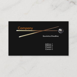 Cartão de visita Billiard