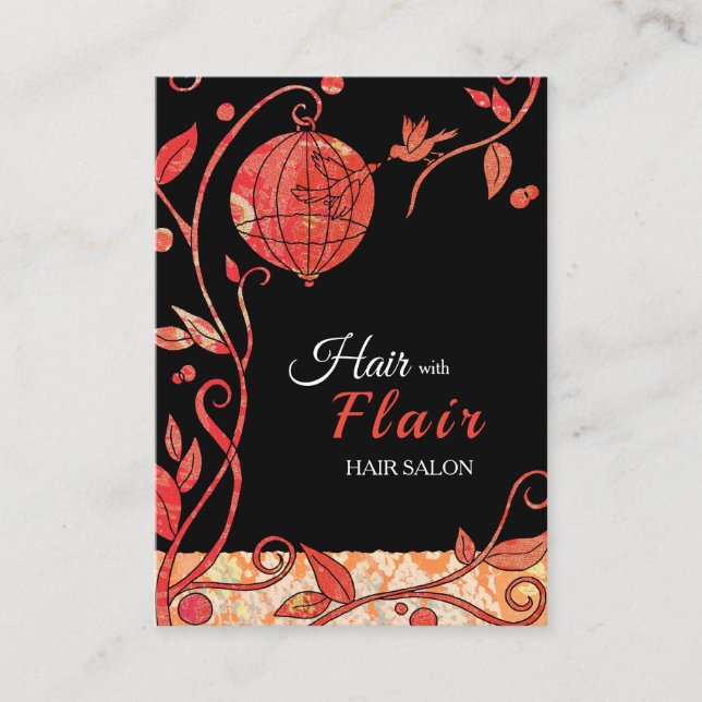 Cartão De Visita Bird Cage Adora Pássaros Cabelo Salão (Frente)