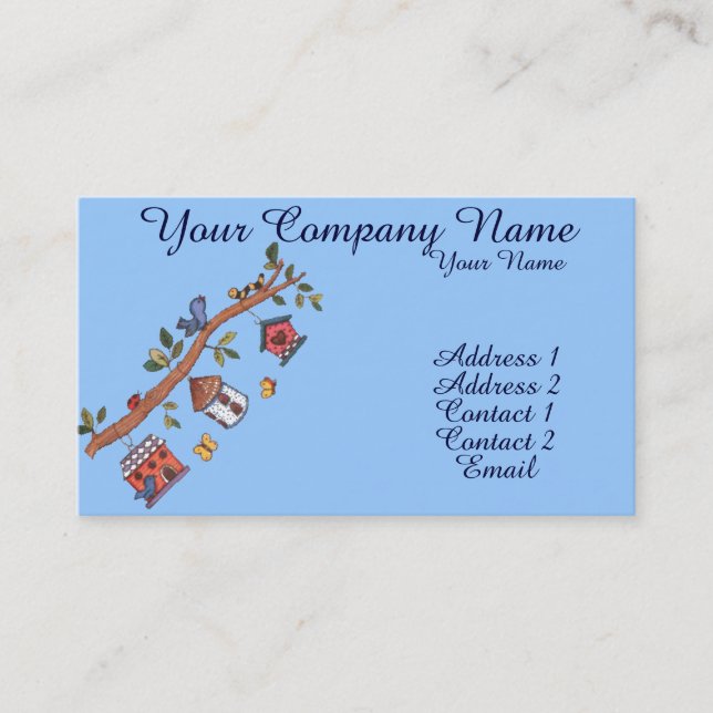 Cartão De Visita Birdhouses (Frente)