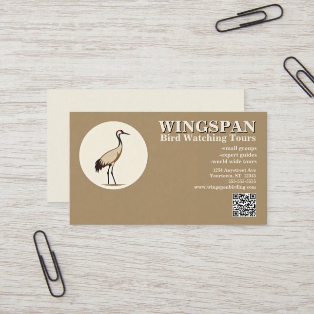 Cartão De Visita Birding Birdwatching Wildlife Tours Rehab (Frente/Verso In Situ)