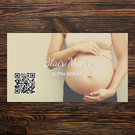 Cartão De Visita Birth Doula Midwith Personalizado QR