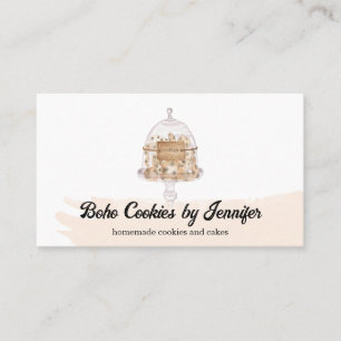 Cartão De Visita Biscoitos Blush doces Bolos Padaria sobremesas