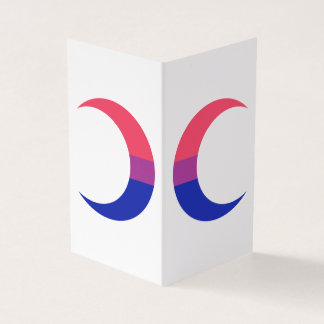 Cartão De Visita Bisexual Pride Crescent Moons Greeting Card