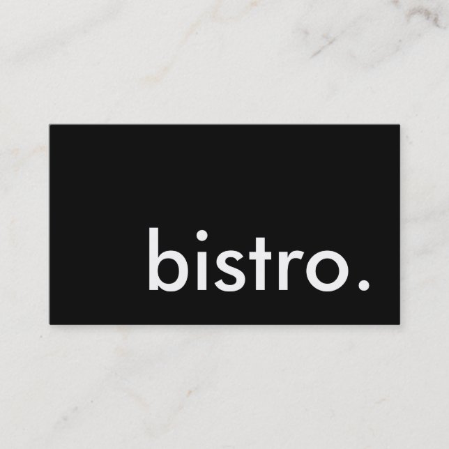 Cartão De Visita bistro. (Frente)