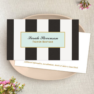 Cartão De Visita Bítique de estilhaços brancos e pretos elegantes