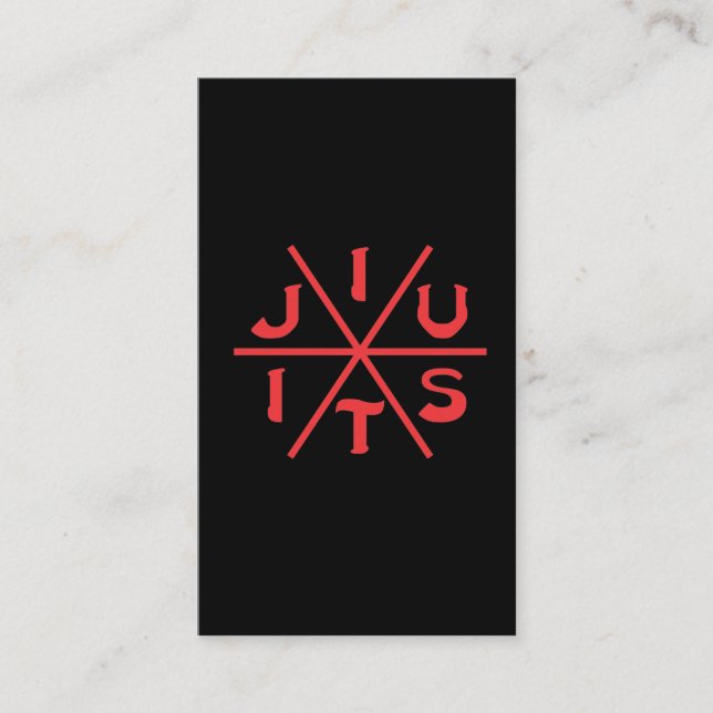 Cartão De Visita BJJ: Jiu Jitsu luta de artes marciais (Frente)