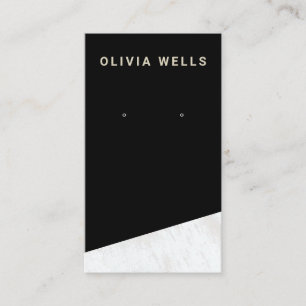 Cartão De Visita BlacK Coletor de Exibição de Madeira Branca