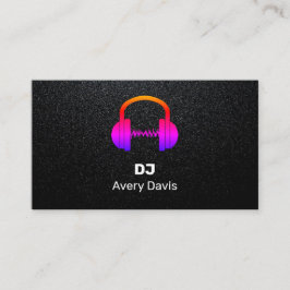 Cartão De Visita Black Deejay DJ Music Beat Professional