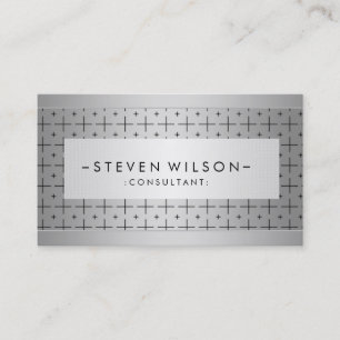 Cartão De Visita Black Elegante Moderno Profissional de Metal