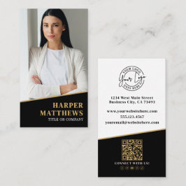 Cartão De Visita Black Gold Chic Real Estate