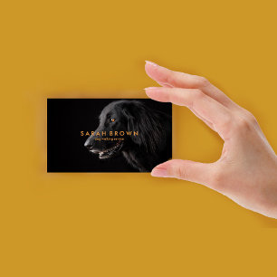 Cartão De Visita Black Labrador Dog Walker/Pet Sitter/Groomer