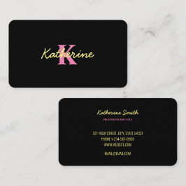 Cartão De Visita Black Modern Personalizado