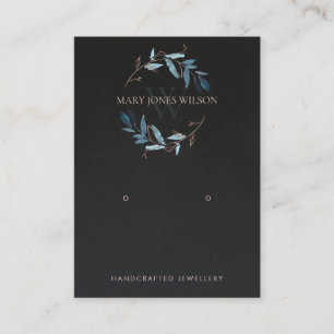 CARTÃO DE VISITA BLACK PINK FOLIAGE MONOGRAM EARRING LOGO DE EXIBI