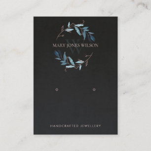 CARTÃO DE VISITA BLACK PINK FOLIAGE MONOGRAM EARRING LOGO DE EXIBIÇ