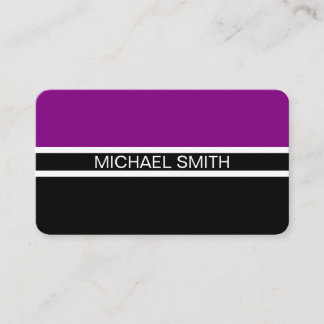 Cartão De Visita Black Purple Professional Elegant Modern