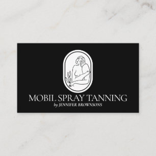 Cartão De Visita Black Spray Tanning Boho Body