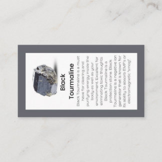 Cartão De Visita Black Tourmaline Crystal Significa Jewelry Display