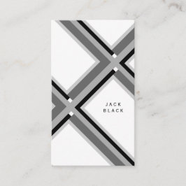 Cartão De Visita Black white elegant geometric pattern art deco