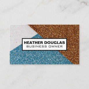 Cartão De Visita Bloco de Cores da Glitter
