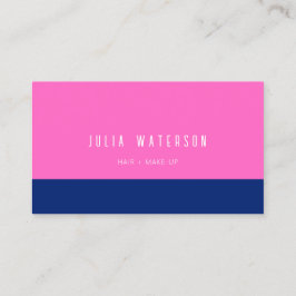 Cartão De Visita Bloco de cores em negrito - Rosa e Azul, sem logot