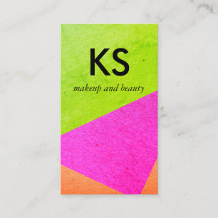 Cartão De Visita Blocos de Cor Brilhante Moderno