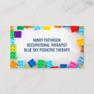 Cartão De Visita Blocos de Edifício de Terapêutica Pediátrica Profi