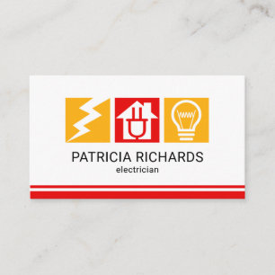 Cartão De Visita Blocos de Ícone Eletrônico Criativo