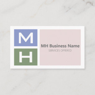 Cartão De Visita Blocos de Tom Legal Inicializados