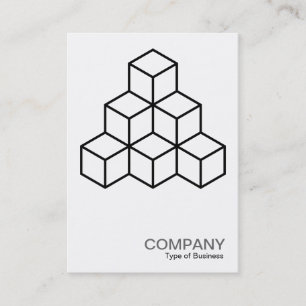 Cartão De Visita Blocos Geométricos - Preto