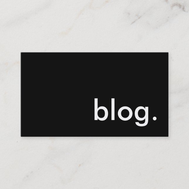Cartão De Visita blogue. (Frente)