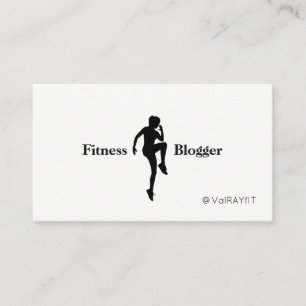 Cartão De Visita Blogueira de Fitness, Mídia Social, Siga-me