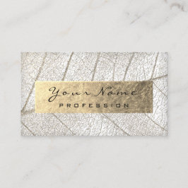 Cartão De Visita BLOGUEIRO BRANCO DA Cinza Botânica Gold Foil