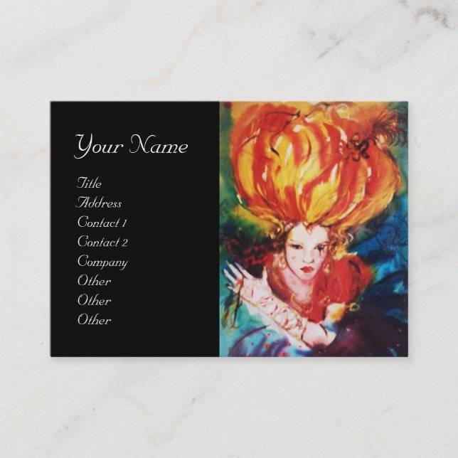 Cartão De Visita BLONDE IN RED Beauty , Makeup, Hair Salon (Frente)