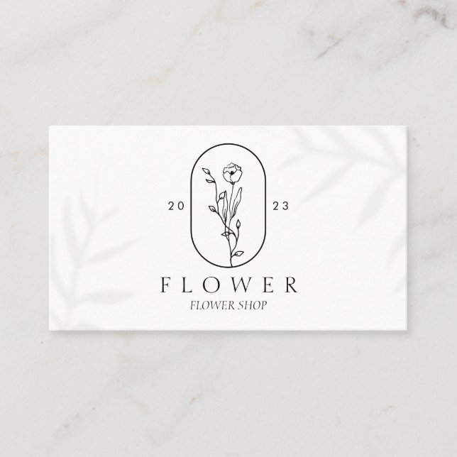 Cartão De Visita Bloom & Flourish: Um Design Floral de Arte Bela (Frente)