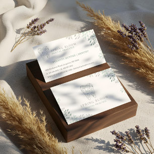 Cartão De Visita Blooming Flourishing Dental Tooth Tree Logo