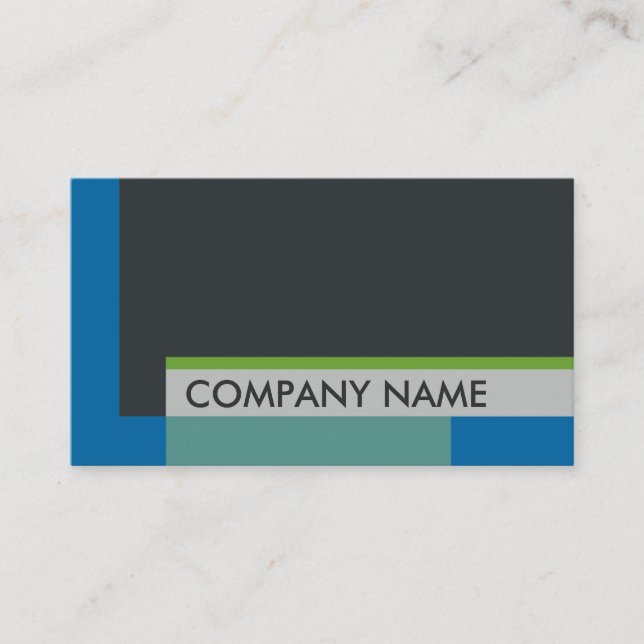 Cartão De Visita Bloquear Cinza Azul (Frente)