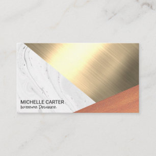 Cartão De Visita Bloqueio de cores Metais Madeira