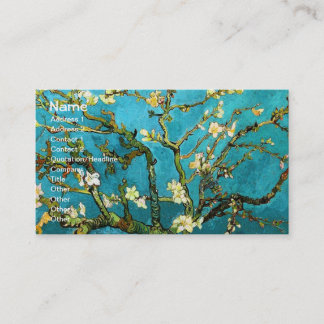 Cartão De Visita Blossoming Almond Tree Van Gogh Fine Art