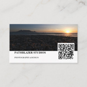 Cartão De Visita Blouberg Beach Mesa Mountain Sunset