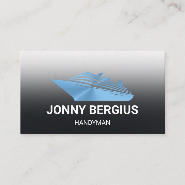 Cartão De Visita Blue Boat Handyman (Frente)