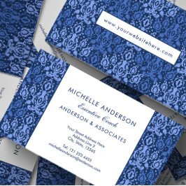 Cartão De Visita Blue Casbah Marroquino Damask