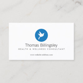 Cartão De Visita Blue Hummingbird Logo Health Care, Naturopath