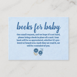 Cartão De Visita Blue Jean Baby Books para o bebê