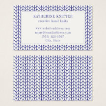 Cartão de Visita BLUE LINE KNIT 3,5x2 